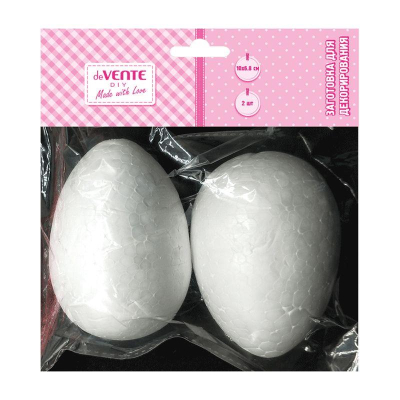 Заготовка для декорирования из пенопласта deVENTE 'Яйцо' 10х7см 2шт