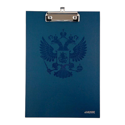 Клипборд A4 deVENTE ламинированный картон 'Герб' синий