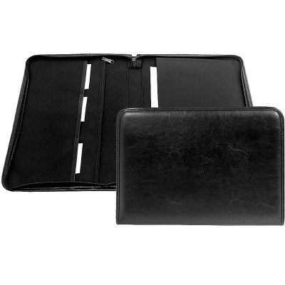 Папка деловая deVENTE 25х37х3см 'Oxford' на молнии искусственная кожа черная