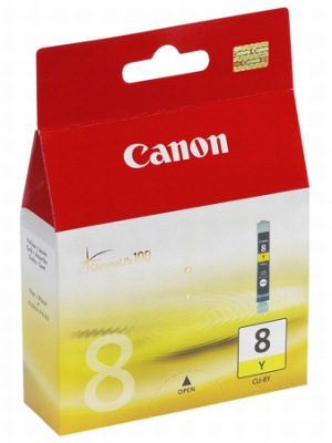 Картридж струйный Canon Pixma iP3300/3500/4200/4300/5200/6600/6700 iX4000/5000 MP500/600/800/970 Pro9000 желтый ресурс 490стр