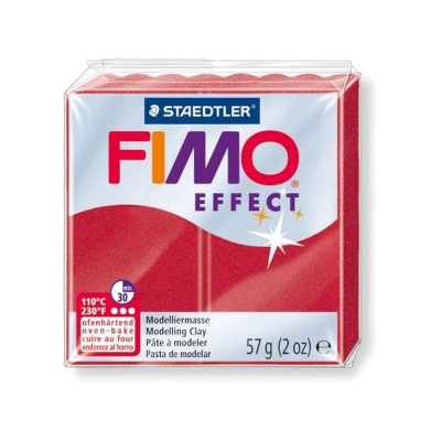 Глина полимерная термоотвердевающая Fimo Effect металлик рубиновая   57г