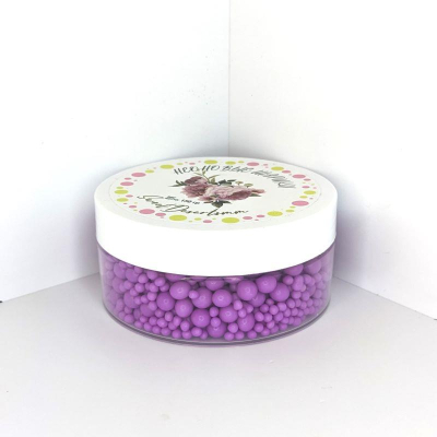 Посыпка Sweetdeserts рисовые шарики неоновые фиолетовый 150г