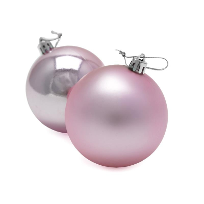 Шар однотонный  80мм розовый нежный матовый/глянцевый пластик