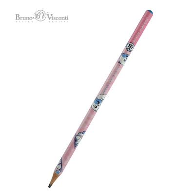 Карандаш BrunoVisconti® 'ArtGraphix' HB трехгранный полимерный корпус 'Kawaii Animals' Котик