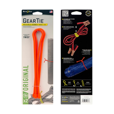 Стяжка Nite Ize Gear Tie® 18" - 45.7см&nbsp;&nbsp;2шт оранжевая