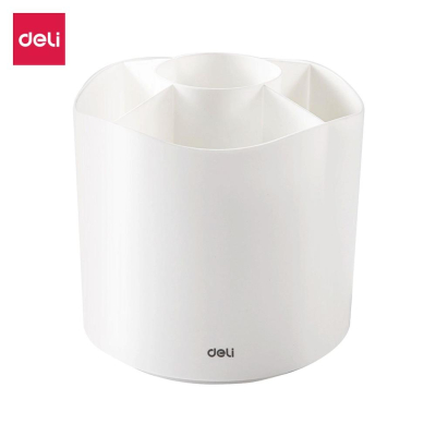 Подставка для принадлежностей Deli&nbsp;&nbsp;5 отделений&nbsp;&nbsp;ø-12х12см PP вращающаяся белая