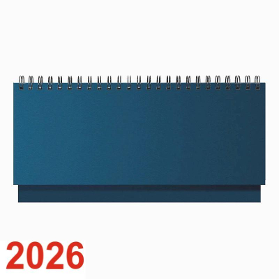 Планинг  2026  30х14см Lamark 'Velvet' 128стр на гребне искусственная кожа синий