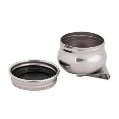 Масленка одинарная с крышкой Сонет d-4.2см h-3.5см металлическая