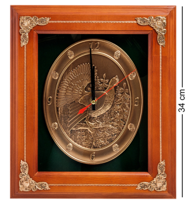 Ключница-часы 29х34х8см на 11 ключей Глухарь