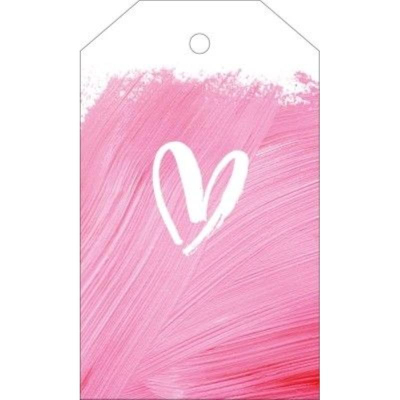 Бирка для упаковки картонная 60х100мм 'Сердечко'