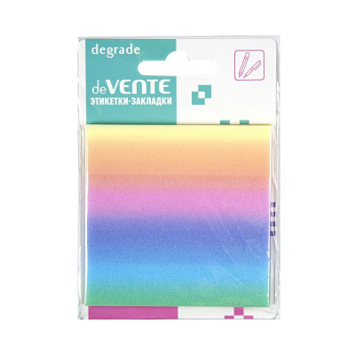 Липкий блок прозрачный  76х 76мм deVENTE  50л пластиковый 'Degrade' радуга