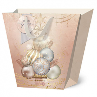 Пакет подарочный новогодний 33х33х14см Лакарт Lux