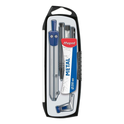 Готовальня&nbsp;&nbsp;5 предметов Maped 'Start' Metal в ударопрочном футляре