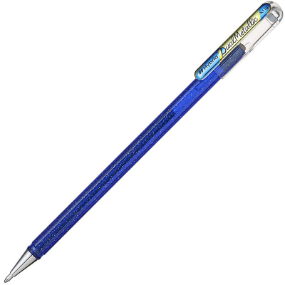 Ручка гелевая Pentel 1.0мм Hybrid Dual Metallic чернила 'хамелеон' синий + золотой металлик