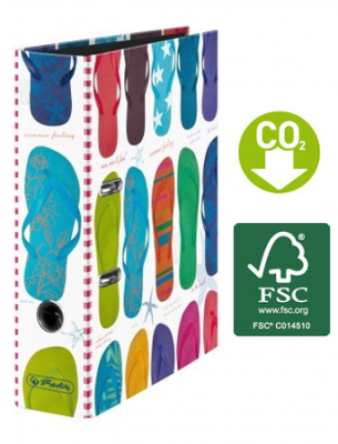 Папка файл A4  80мм Herlitz Flip-flops 