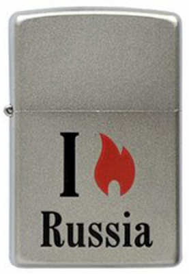 Зажигалка бензиновая Zippo Classic 'I Flame Russia'