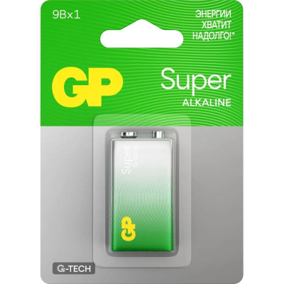 Батарейка GP&nbsp;&nbsp;9V 6LR61 Super Alkaline в блистере