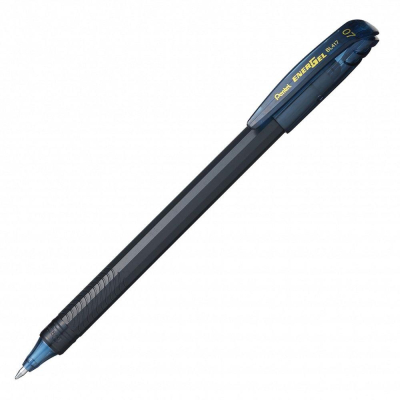 Ручка гелевая Pentel 0.7мм 'EnerGel' черный рифленый корпус сине-черная