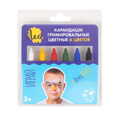 Грим набор Лео 'Играй' мелки&nbsp;&nbsp;6цв х3.5г 'Классики'