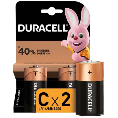 Батарейка Duracell  1.5V C/LR14 Alkaline 2шт