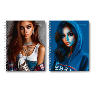 Тетрадь A5&nbsp;&nbsp;80л клетка на гребне Светоч картонная обложка 'Чаровницы'