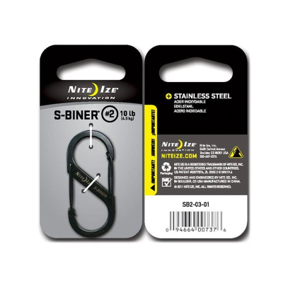 Карабин стальной Nite Ize S-Biner® 2 черный