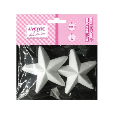 Заготовка для декорирования из пенопласта deVENTE 'Звезда' 10х10х3.5см 2шт