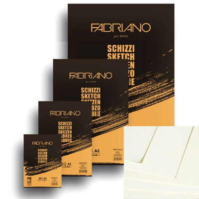 Блокнот для эскизов Fabriano Schizzi 42х60см 90г 60л мелкое зерно на склейке