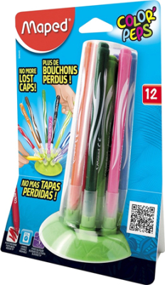 Фломастеры  12цв Maped Color'peps Jungle Innovation с подставкой в блистере