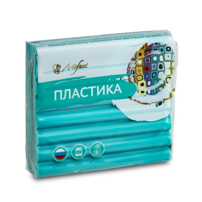 Глина полимерная термоотвердевающая Артефакт 'Классик' бирюзовая светлая  56г