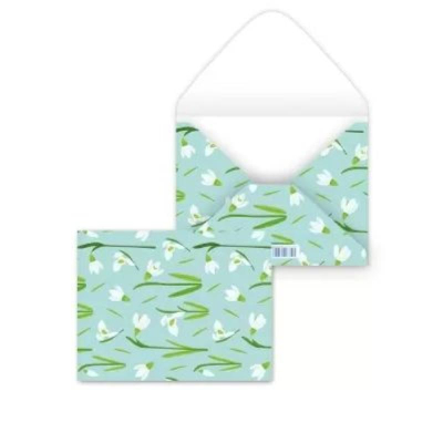 Конверт художественный Мир Поздравлений A6 'Подснежники'