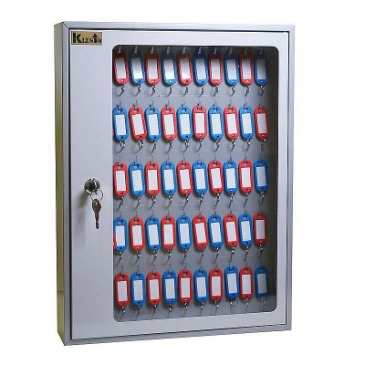 Шкаф на  65 ключей 35х46х9см Klesto стальной с прозрачной дверцей с пластиковыми бирками