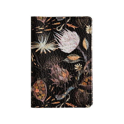Обложка для паспорта BrunoVisconti® экокожа 'Flora' Ночные цветы
