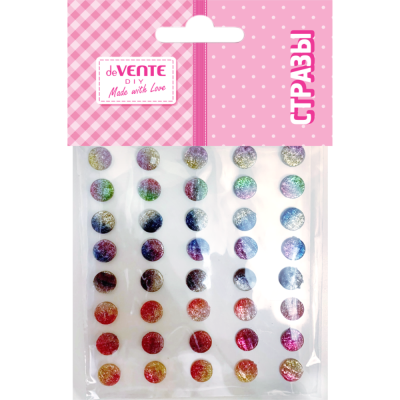 Стразы deVENTE 'Глиттерные пузырьки' 10мм 40шт радужные акриловые самоклеящиеся