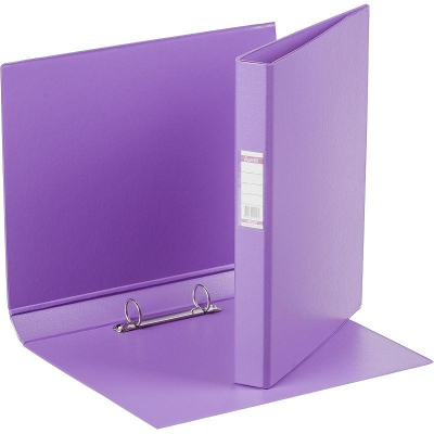 Папка A4&nbsp;&nbsp;2 кольца 25мм (O) на 180л Bantex PVC сиреневая