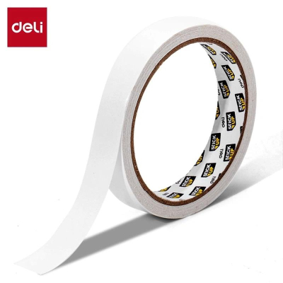 Клейкая лента 2-сторонняя 0.018х 9.2м/3" Deli 'Stick Up' белая