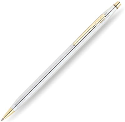 Ручка шариковая Cross Century Classic Medalist Chrome позолота 23K Medium черные чернила
