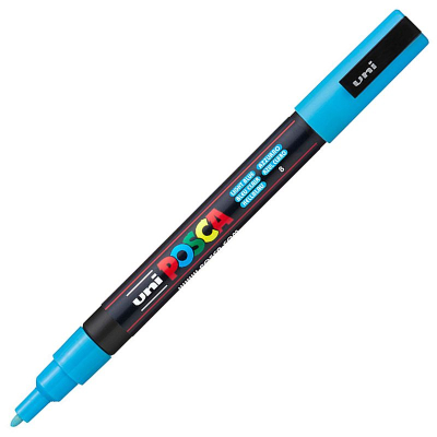 Маркер декоративный Uni Posca 0.9-1.3мм голубой (8)