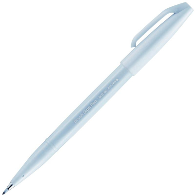 Ручка-кисточка капиллярная художественная Pentel Arts Brush Sign Pen серая светлая