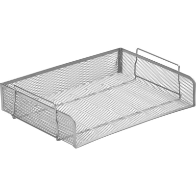 Поддон для бумаг металлический поперечный Attache h-80мм сетчатый серебристый