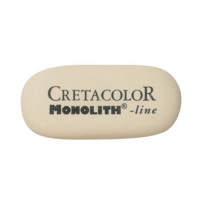 Ластик каучуковый для карандаша Cretacolor Monolith 65х30х7мм белый