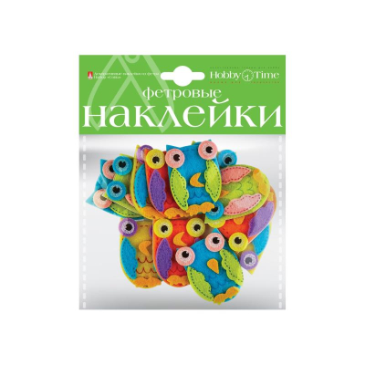 Наклейки декоративные фетровые Hobby Time 'Совы' 3 вида