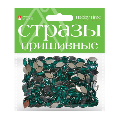Стразы пришивные Hobby Time 'Лодочка'  6х12мм ассорти 10цв