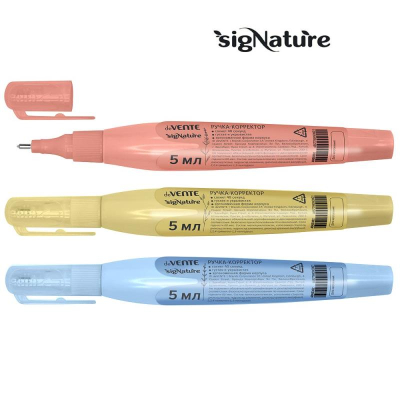 Корректирующая ручка&nbsp;&nbsp;5мл/1.0мм deVENTE 'sigNATURE' эргономичный корпус цвет ассорти