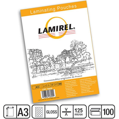 Пленка для ламинирования Lamirel A3&nbsp;&nbsp;125мкм 100шт глянцевая