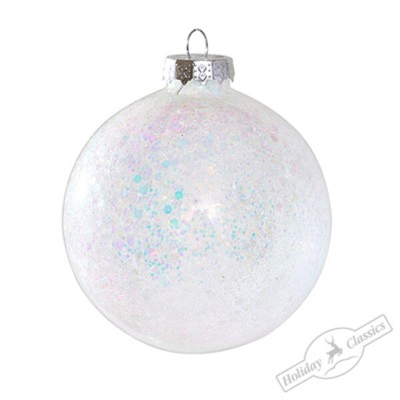 Шар  80мм блики 'Ледяная фантазия' стекло