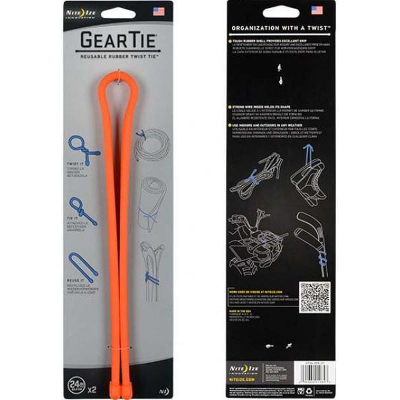 Стяжка Nite Ize Gear Tie® 24" - 60.9см  2шт оранжевая