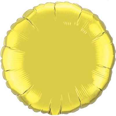 Шар воздушный фольгированный Круг золотой Flex Metal 78см