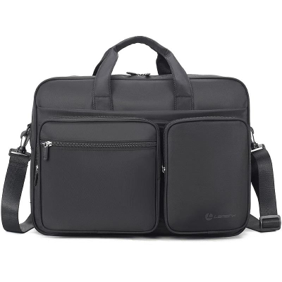 Сумка для ноутбука Lamark 17.3" с ручками и ремнем 43х30x13см полиэстер черная