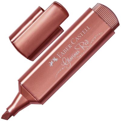 Текст-маркер Faber-Castell TL 46 Metallic 1-5.0мм металлик красный